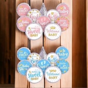80 Small Baby Shower (Boy & Girl) Stickers